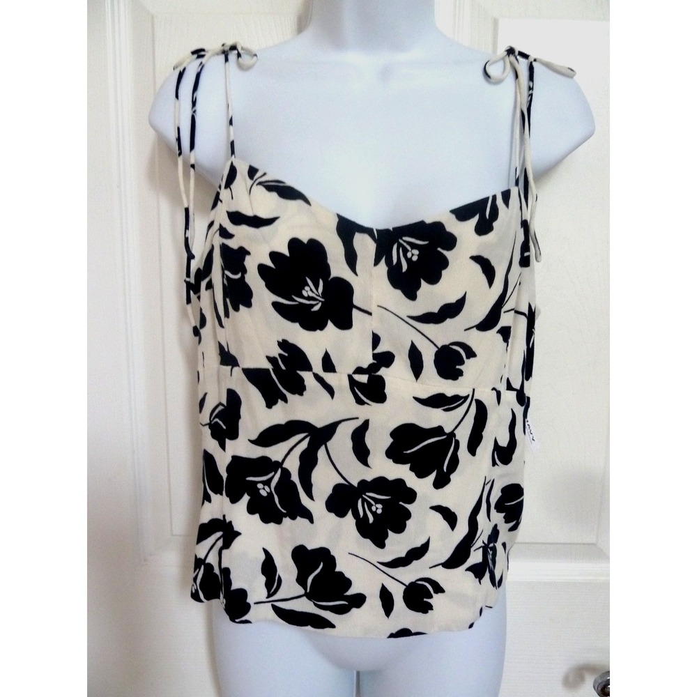 NWT OLD NAVY Sz L 12/14 Babydoll Strappy Top Smocked Coquette Feminine Cropped